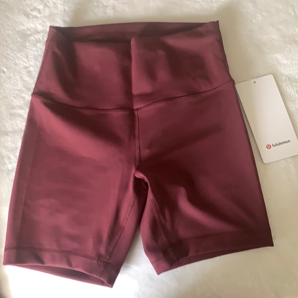 NWT Lululemon Wunder Train shorts. 6” Red Merlot